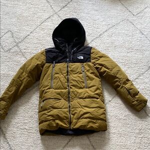 The North Face Black and Tan/Olive Hooded Jacket (“Pallie Down Jacket”)